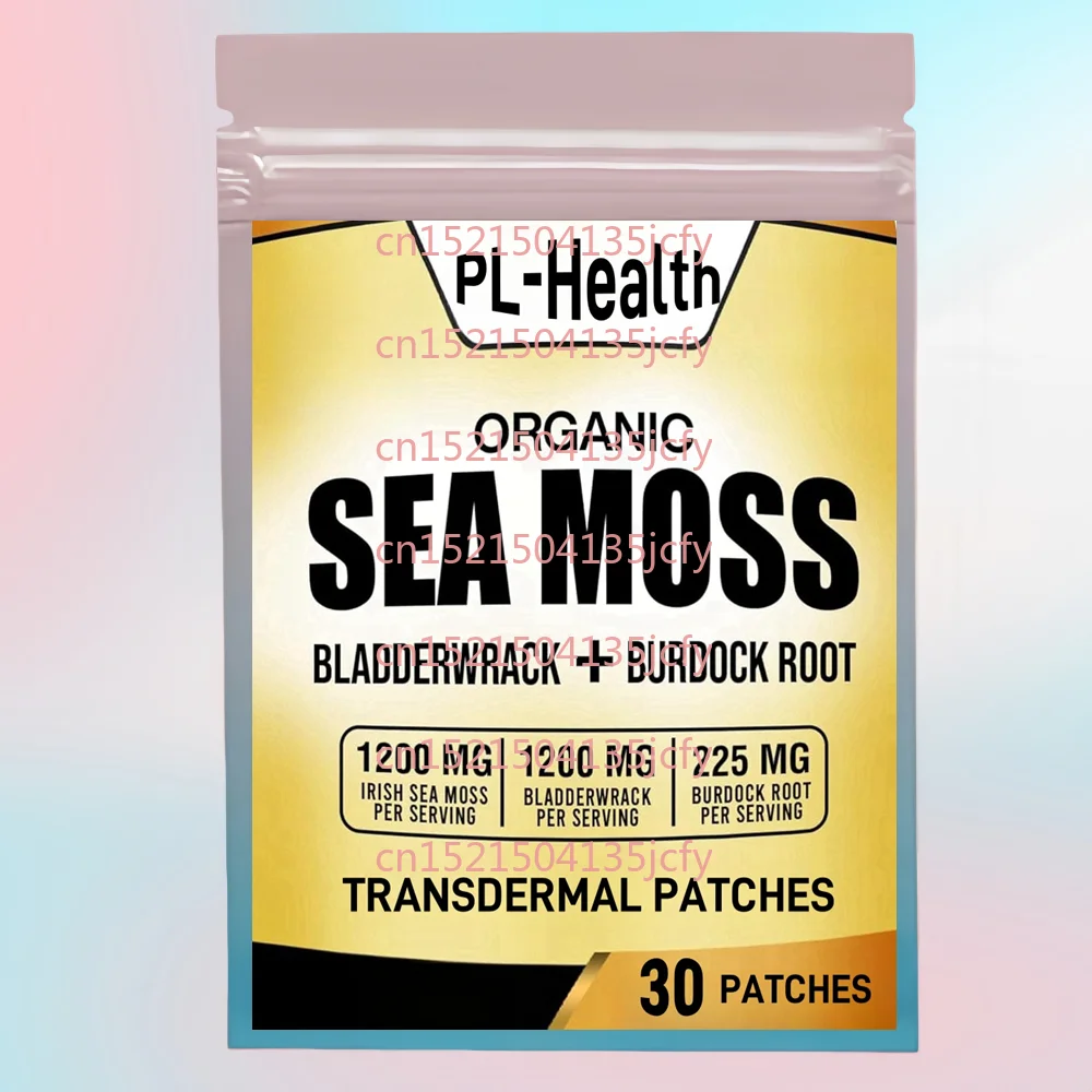 

30 Patches Sea Moss Transdermal Patches with Bladderwrack Burdock Root Comprehensive Health Support