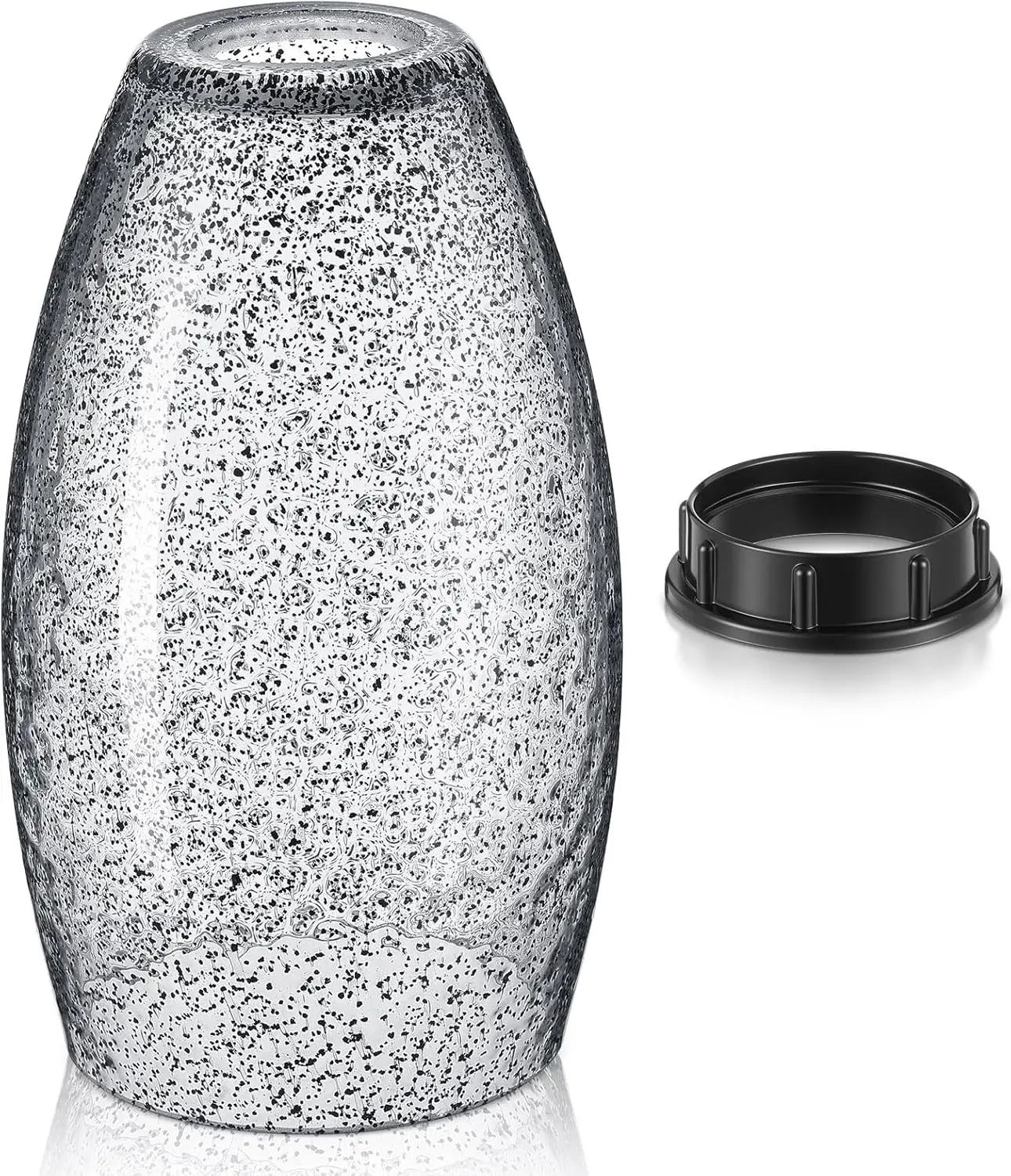 

1 Set Oval Glass Lamp Shade 7.5" High x 4.7" Diameter Glass Pendant Lampshade Compatible with E26 Light Fixtures Lampsha
