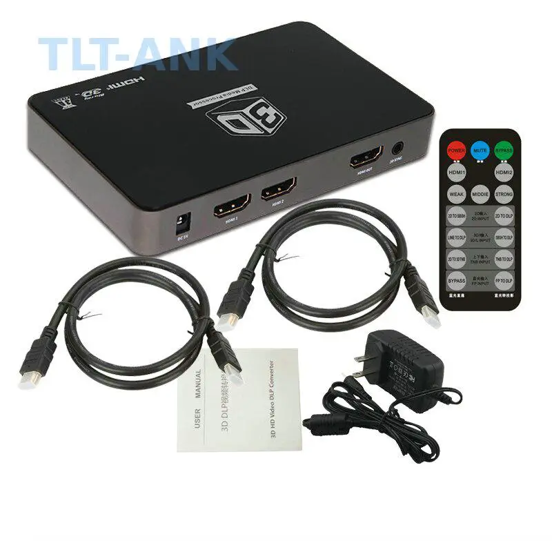 2D to 3D Video Converter Support DLP Projector 3D TV & Monitor, Left-Right / Top-Bottom Frame Format