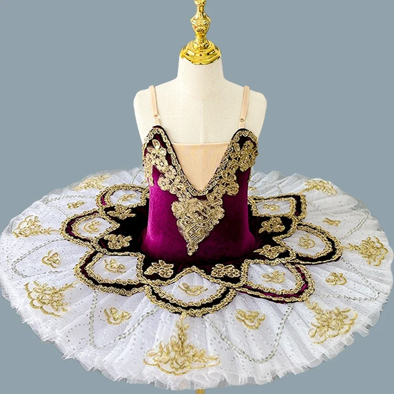 Tutu di balletto professionale Abbigliamento da ballo Ragazze Ballerina Vestito da festa Lago dei cigni Body da balletto Vestiti Costume da ballo di balletto principessa