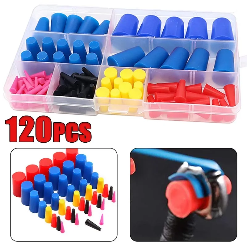 120PCS Silicone Tapered Plug Assortment Kit High Temp Resistant Corrosion Proof Rubber Stoppers for Automotive Industrial Use