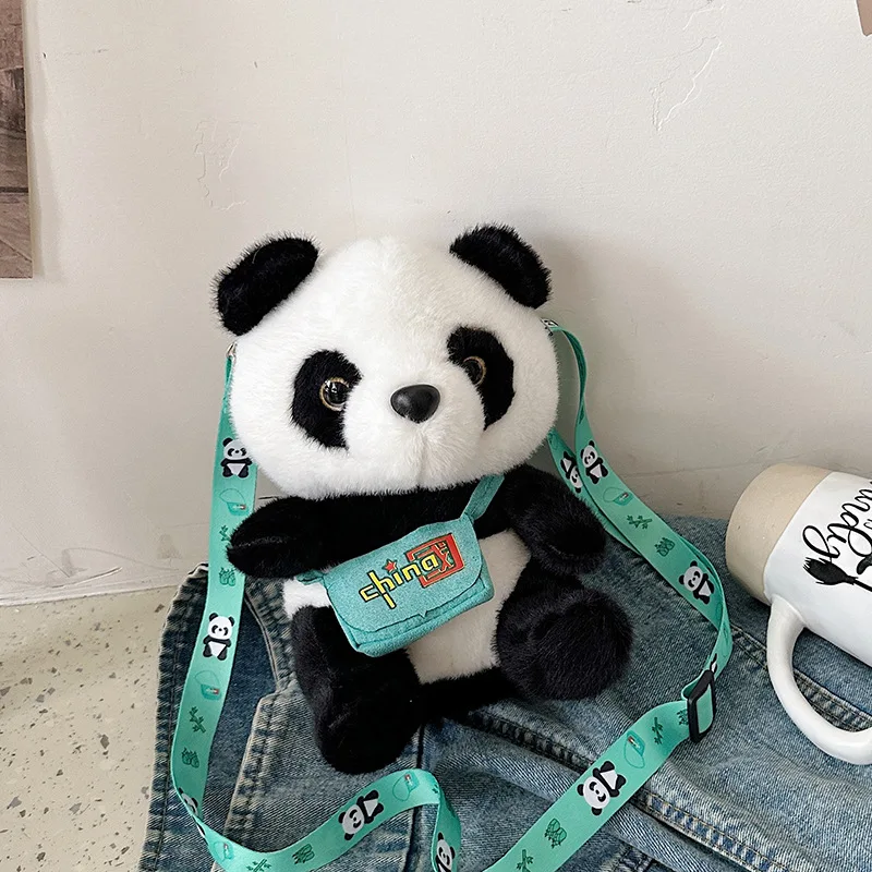 Cartoon Panda Pluche Kinderen Messenger Bag Crossbody Pluche Schoudertas Moeder Kids Tassen Voor Meisje Vrouwen Tassen Bolsas Para Niños