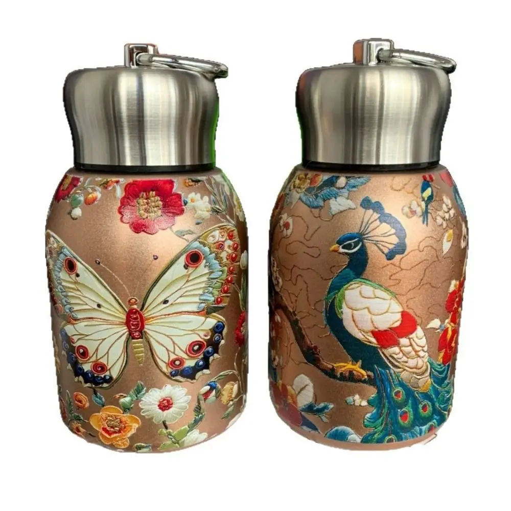 Bottiglia d'acqua portatile a prova di perdite con tazza isolata in acciaio inossidabile 316 Bottiglia d'acqua termica isolata sottile durevole da 300 ml