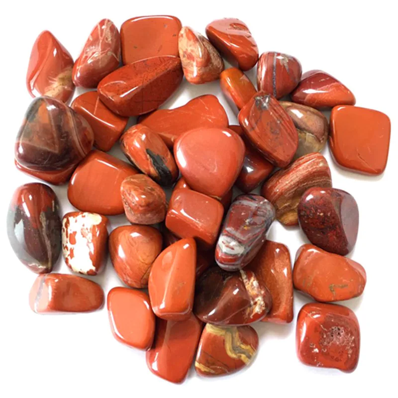 100g Red Jasper Natural Stone Polished Gemstones Healing Red Stones for Aquarium Home Decoration Accessory