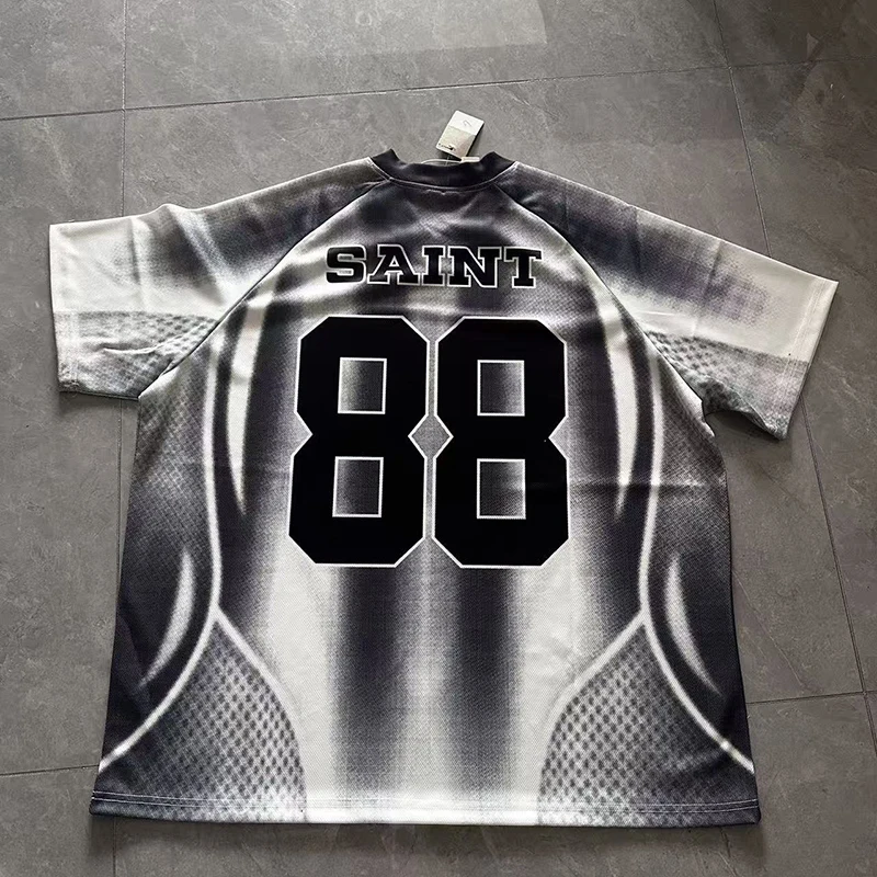 Saint Baseball Jerseys T-shirt Short Sleeve Printed 88 Summer Men's Women's Street Trend Mesh Breathable Top Tee Shirts