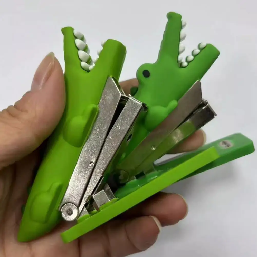 Mini cucitrice tascabile portatile Simpatico dinosauro Strumenti per rilegatura di libri Organizzatore di file Cancelleria per ufficio Accessorio per forniture per studenti scolastici