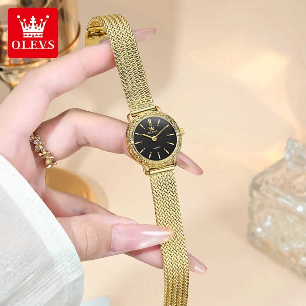 OLEVS 5643 New Women Watches Simple Elegant Quartz Wristwatch Waterproof Watches For Woman Set Bracelet Watch Original Reloj