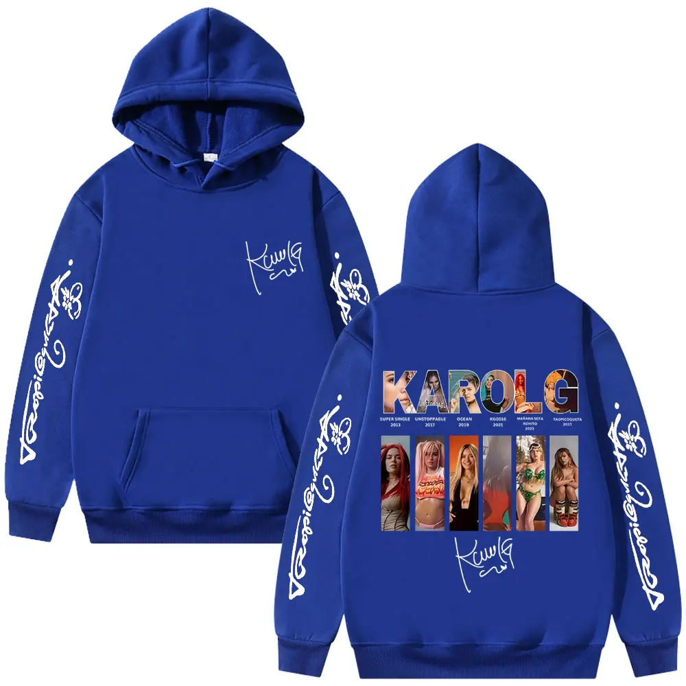 Karol G Music Album Cover Graphic Hoodie Tropicoqueta 2025 Hoodies Men Women Fashion Casual Vintage Oversized Sweatshirt Tops
