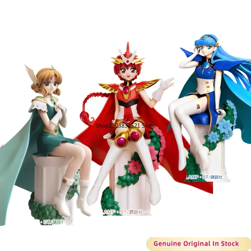 Genuine Original Anime Magic Knight Rayearth Umi Ryuuzaki Fuu Hououji Hikaru Shidou Character Action Model Desktop Ornaments