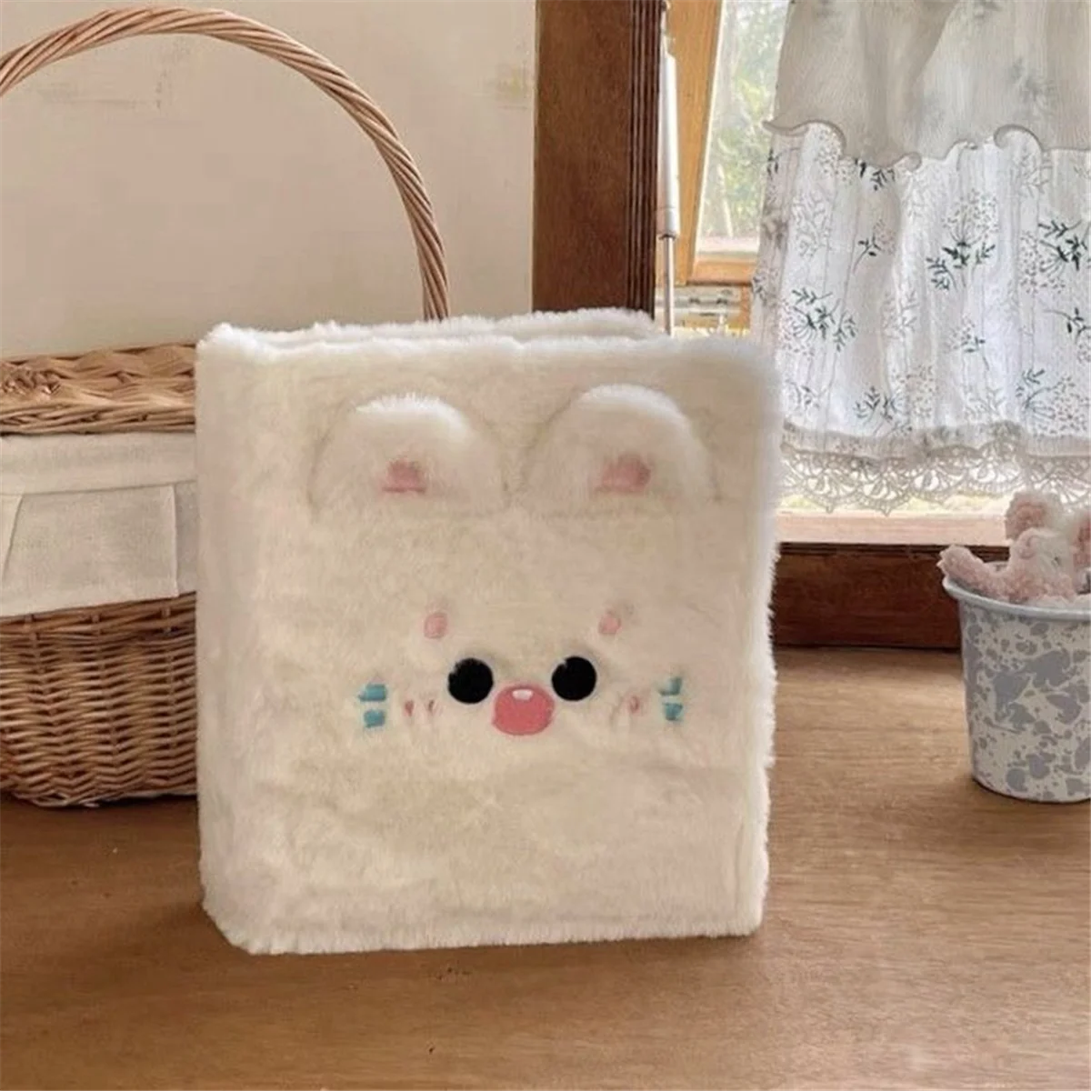 A2-Cartoon Plush Binder، حامل بطاقة الصور، ألبوم الصور المعبود، بطاقات الصور جمع كتاب ألبومات الصور القرطاسية Kawaii