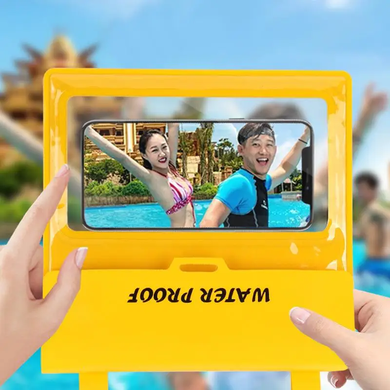 Waterproof Phone Pouch Large Capacity with Adjustable Waist Strap Touch Screen for Hiking Water Sports view 4
