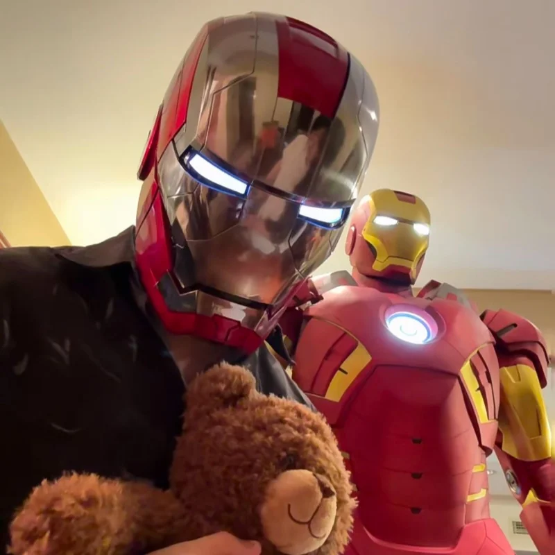 

In Stock Iron Man 1:1 Helmet Mk5 Mk50 Avengers War Machine Cosplay Electric Open Close English Voice Remote Control Toys Gifts