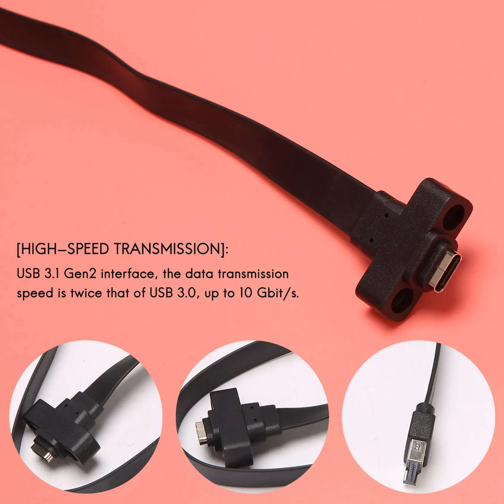 USB 3.1 Front Panel Type E to Type C Extension Cable ,Gen 2 (10 Gbit/S) Internal Adapter Cable,with 2 Screws (50cm) HOT