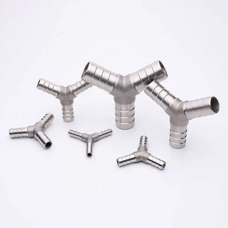 

SS304 Hose Barb 6mm 8 10 12 14 15 16 19 20 25mm Hose Hook Y-shaped Cross Four-way Water Gas Splitter Homebrew Pipe Fittings