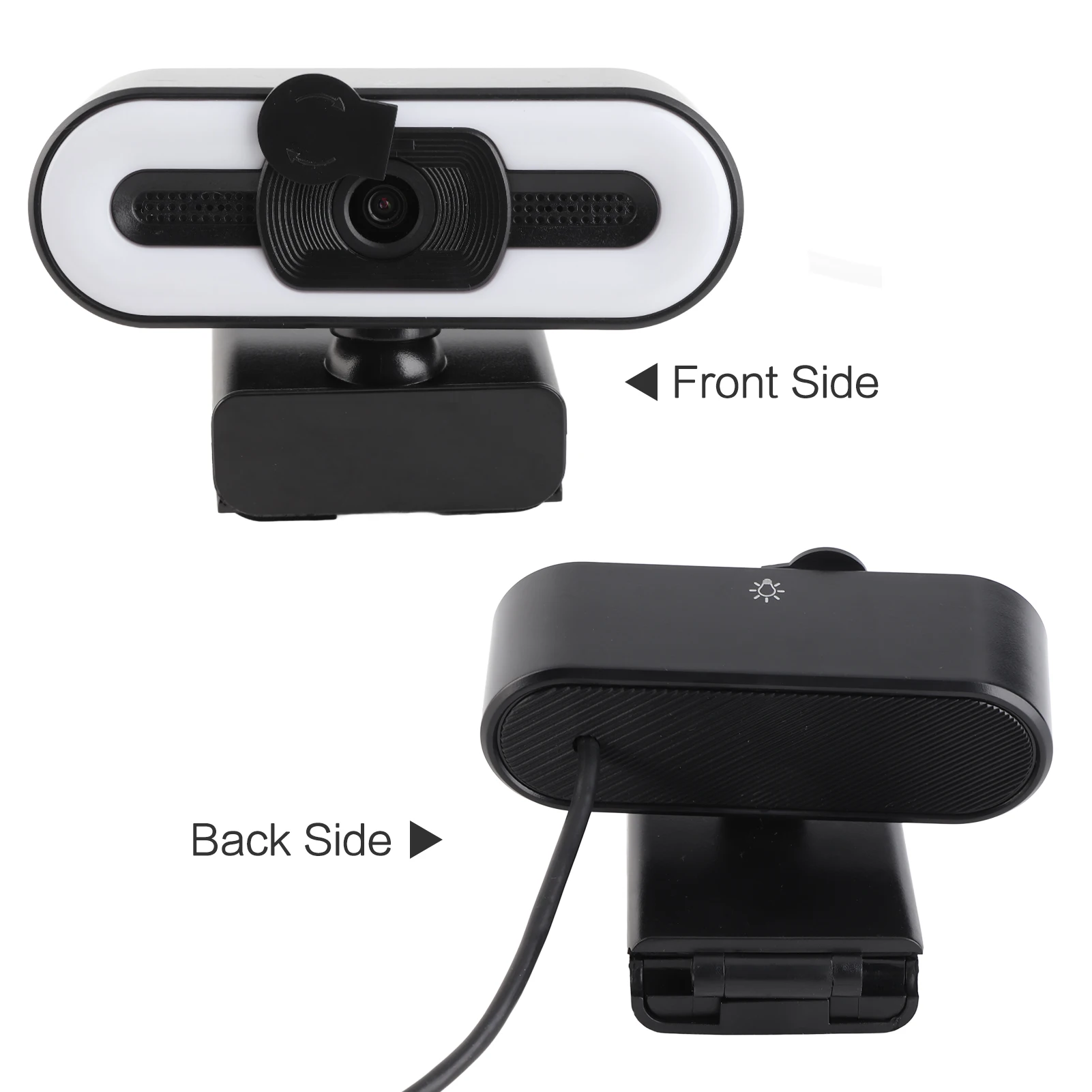 

4K USB Plug and Play Webcam with Built in Microphone Lighting for Live Stream Video Call Video Conference Online Teaching