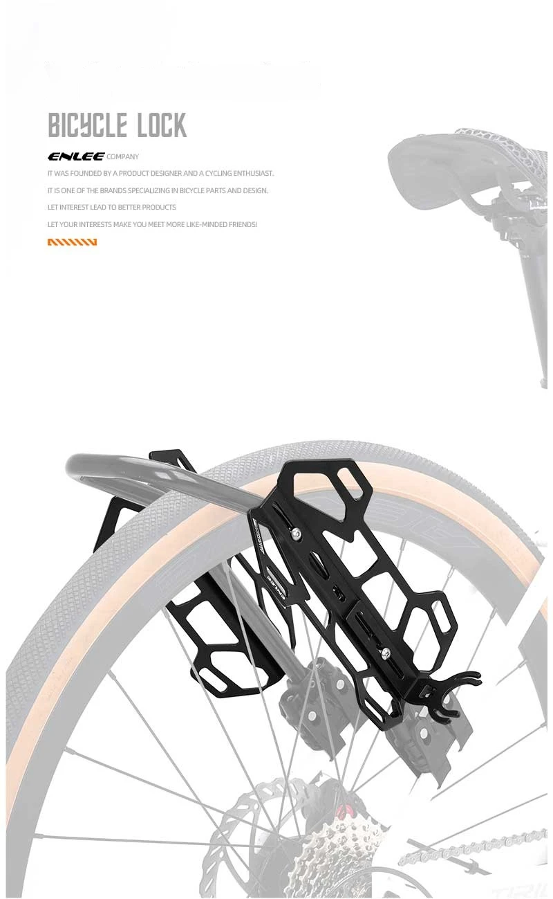 ENLEE leichter Gabelhalter aus Aluminiumlegierung, hochbelastbarer 20KG Lastenträger, Taschen- und Flaschenhalter, geeignet für Fahrradverpackungen. – Detail 1