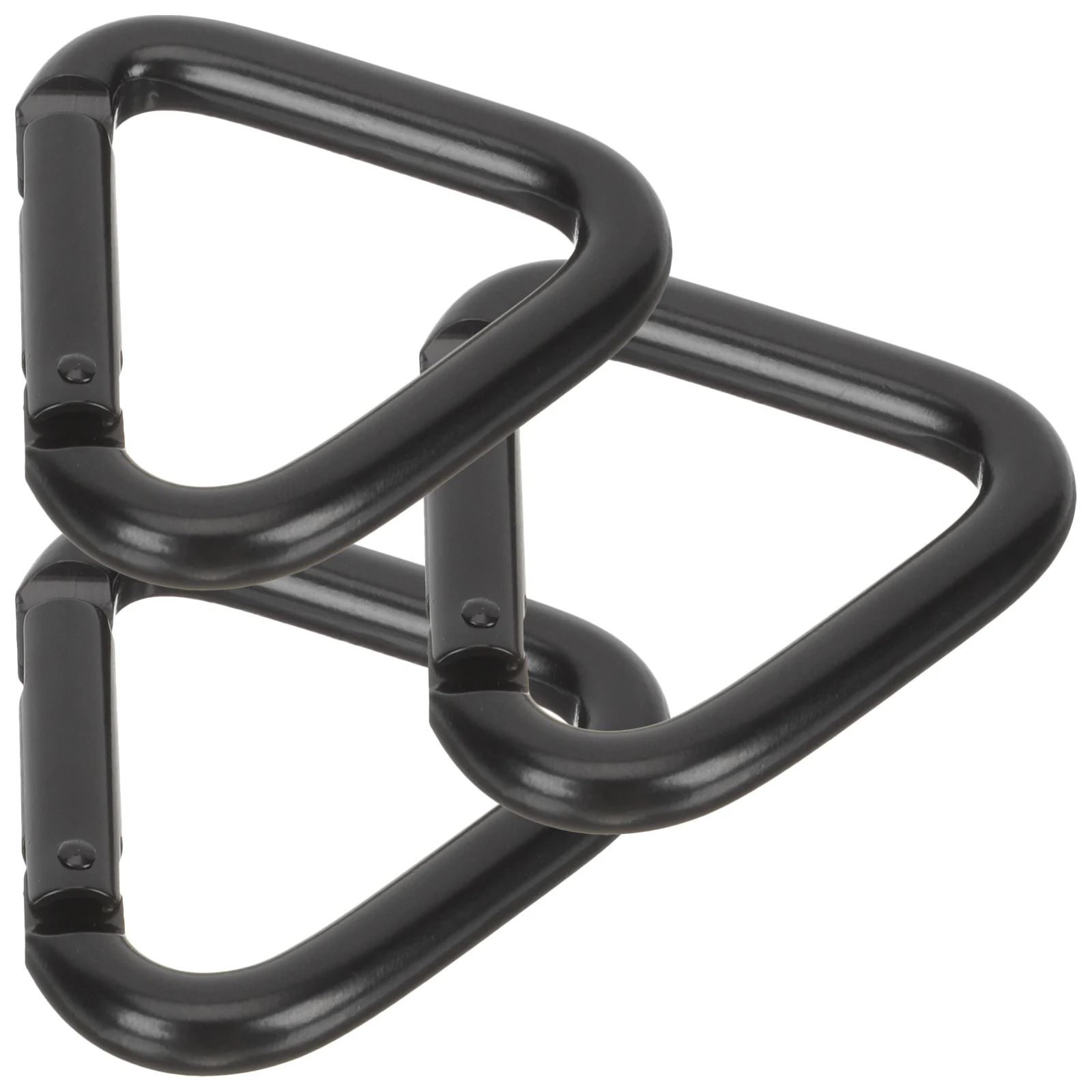 

3pcs Triangle Carabiner Large Mountaineering Clips Heavy Duty Aluminum Alloy Key Chain Buckle Black Outdoor Climbing Gear