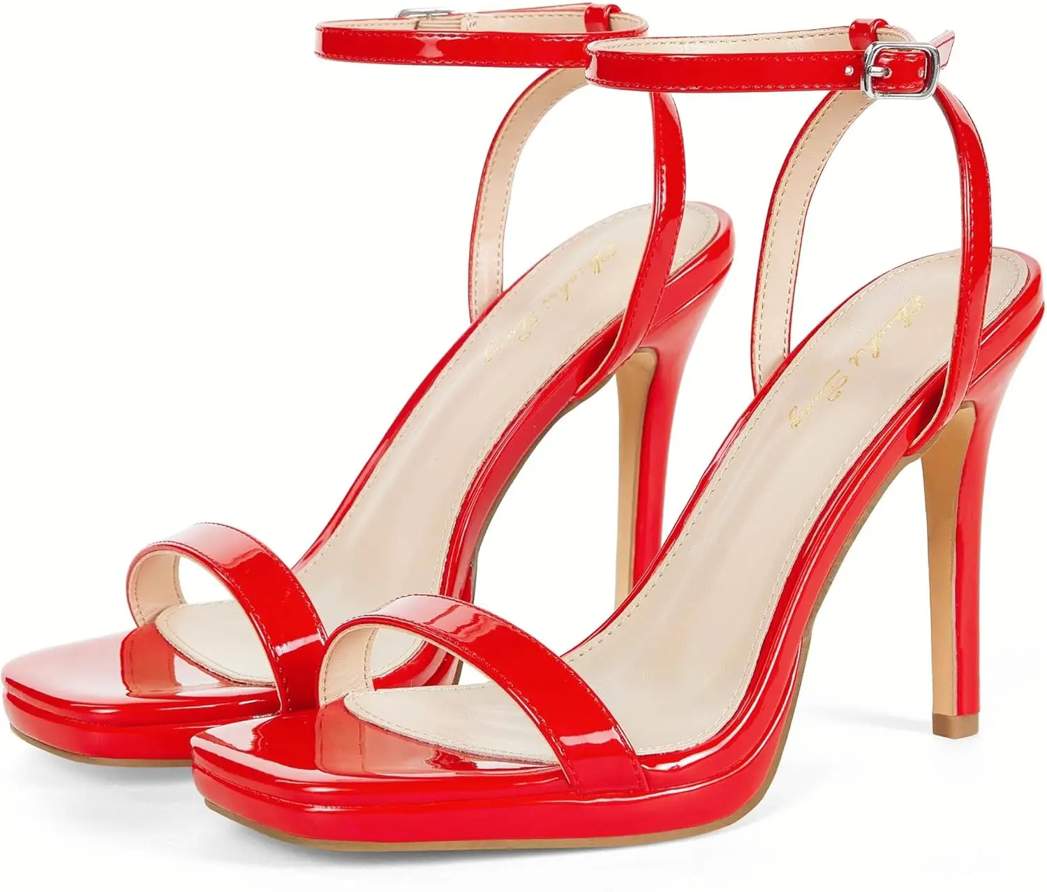 

Женские босоножки на шпильке с открытым квадратным носком, каблук 11 см, с ремешками на щиколотке, для вечеринок, свадеб и повседневной носки