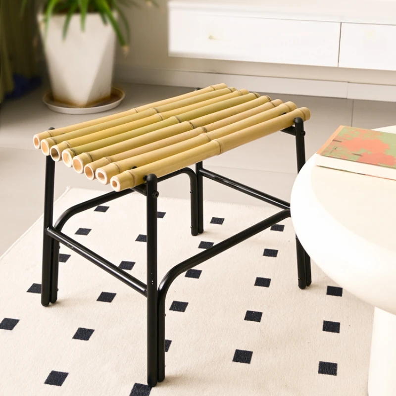 

Creative Bamboo Porch Shoe Stool Can Sit Type Shoe Rack Storage Nordic Province Space Living Room Homestay for Shoes Storage