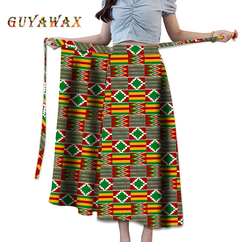 Traditional Mermaid Skirt Dress Africa Bazin Riche Print Clothing Lady Women Skirt Plus Size Long Skirts for Women