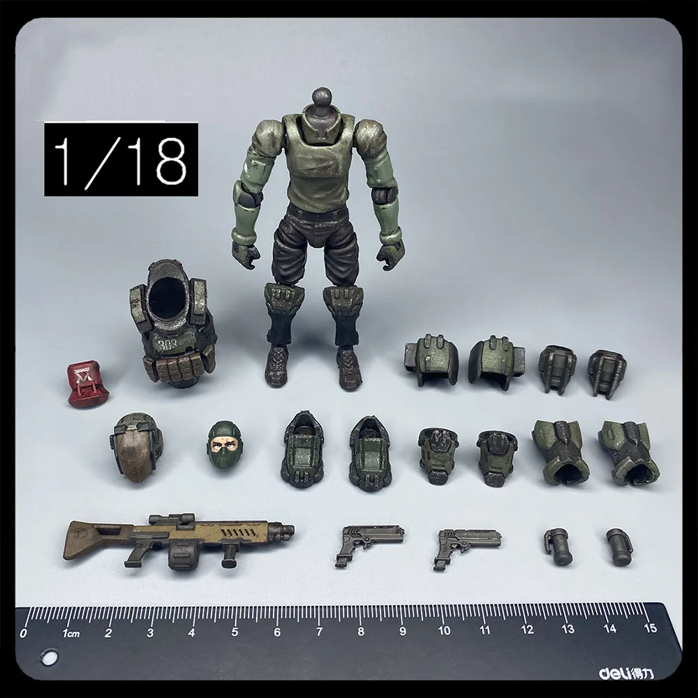 1/18 Acid Rain FAV-A34 303 Heavy Armor Soldier Body Helmet Weapon Accessories 3.75