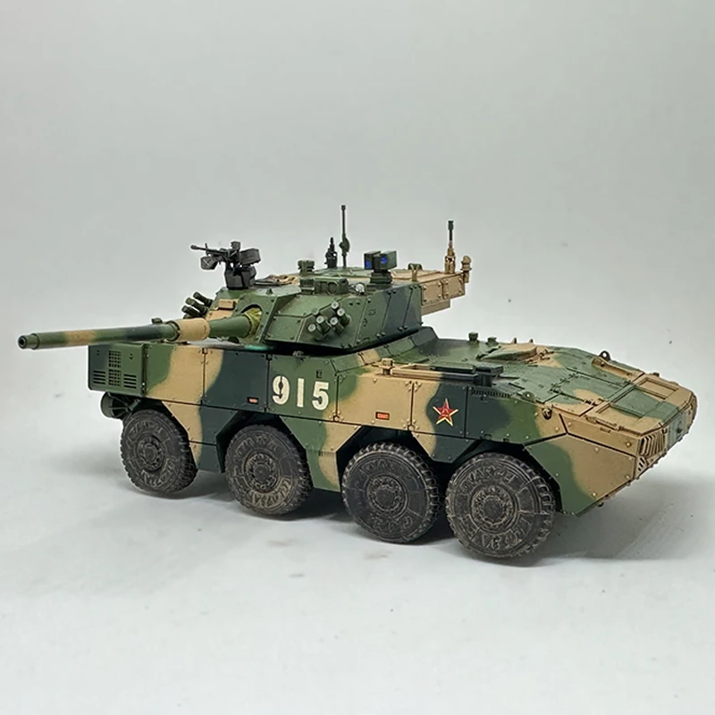 1:72 Scale Resin Chinese 105mm Wheeled Assault Vehicle Tank Toy Car Model Classic Adult Gifts Souvenir Collection Static Display