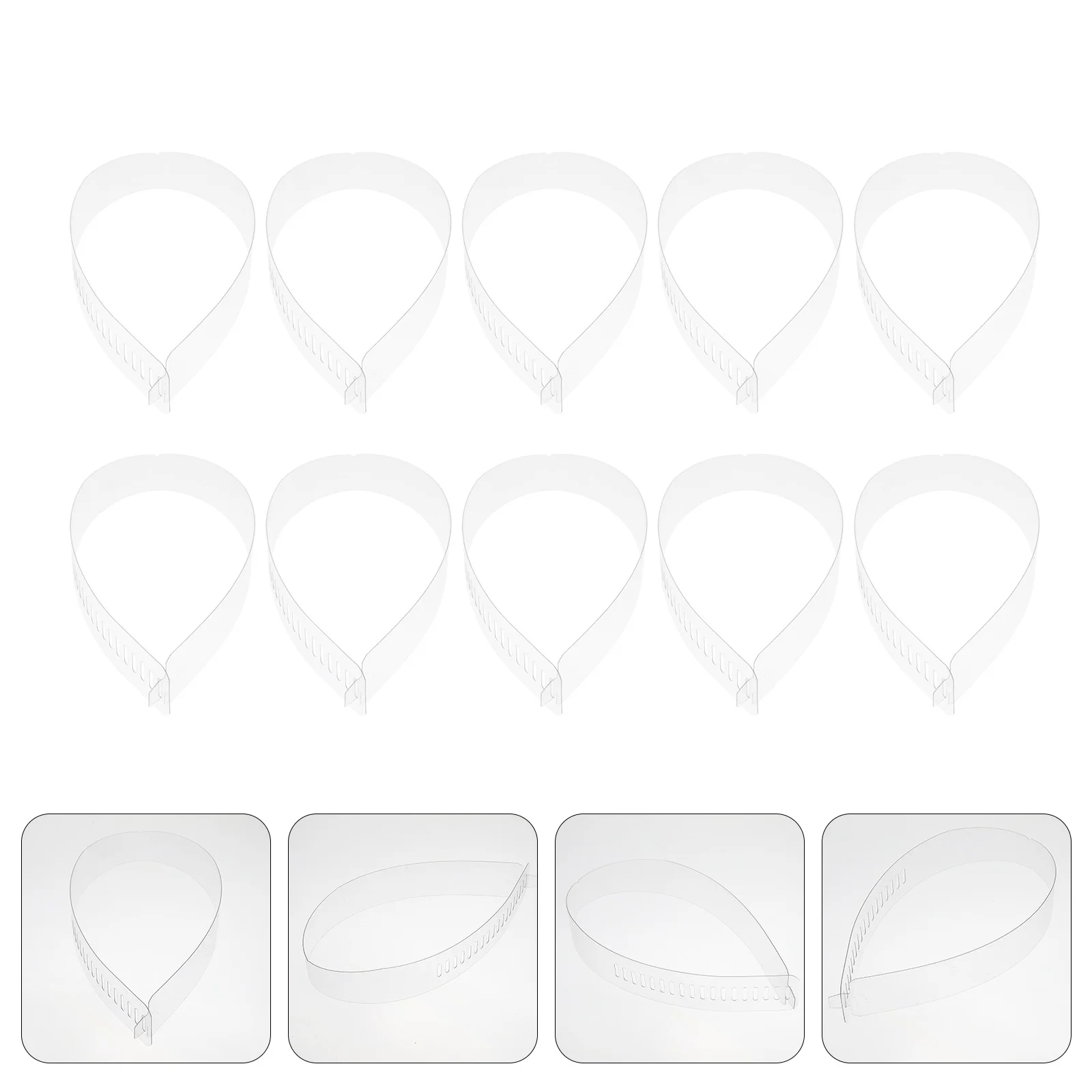 

100pcs Shirt Collar Strips Transparent Adjustable Plastic Collar Fixing Tools For Blouse Durable Clothing Accessories Support