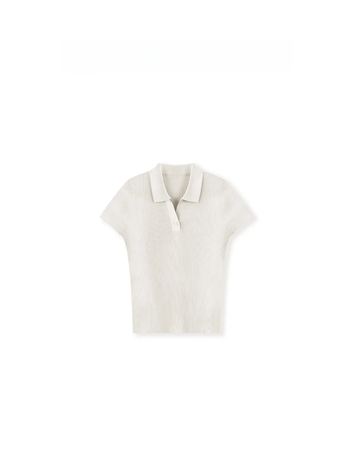 

Zhou Summer New Arrival Slim Fit Knitted Neck One Button T-Shirt Casual Soft V-Neck Short Sleeve Women's Top