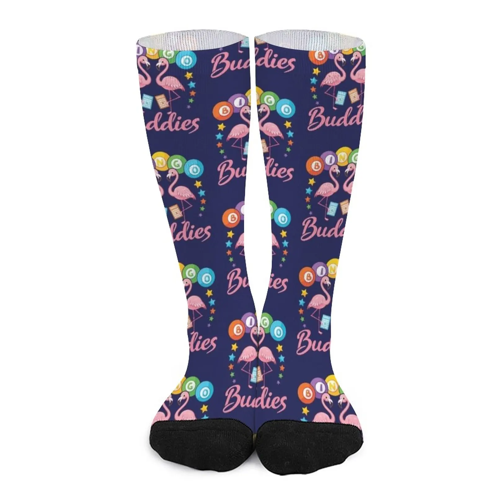 Bingo Buddies Friends Flamingo Bingo Player Socks custom socks sports socks for men Funny socks