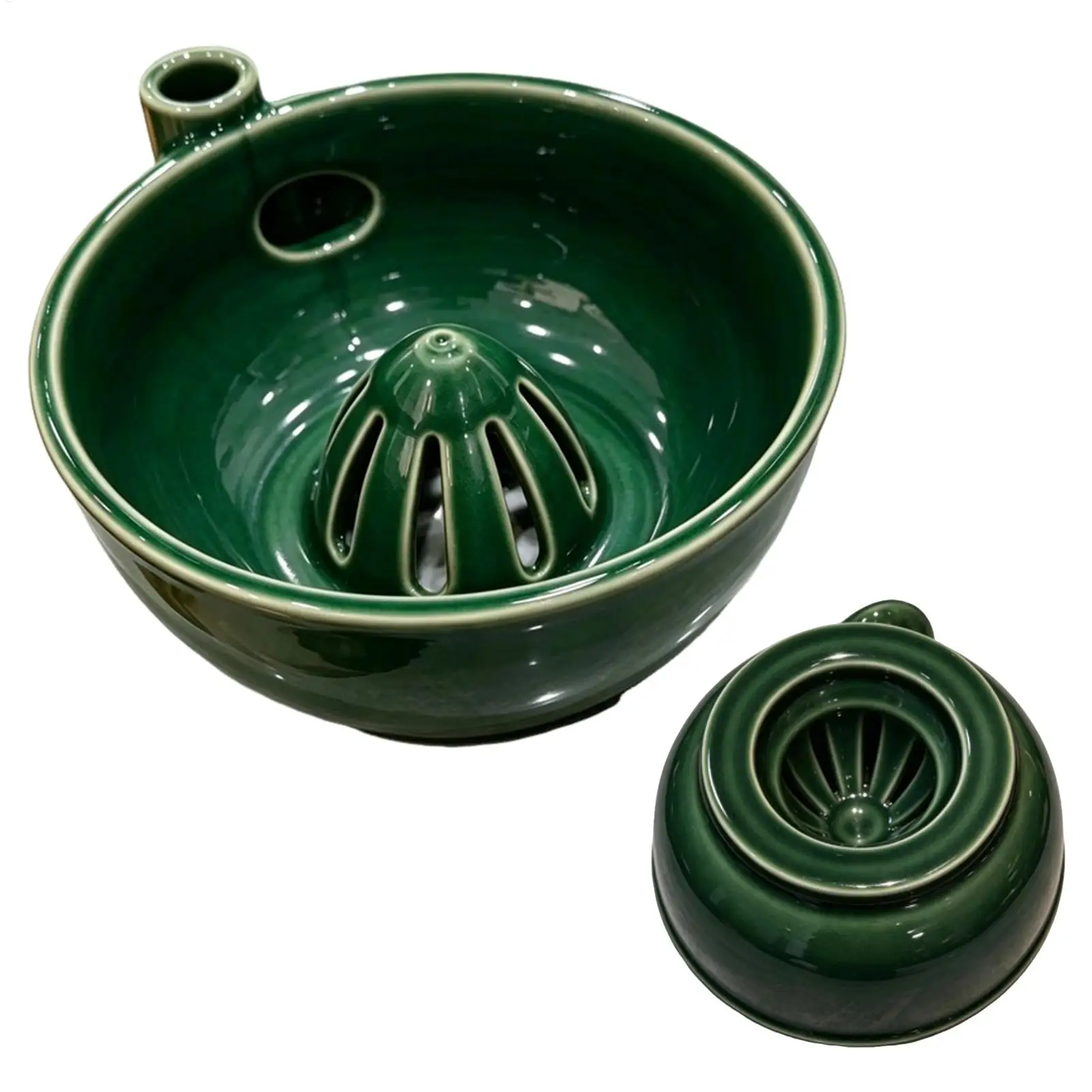 Ceramic Berry Bowl with Drain, Fruit & Vegetable Storage Container Strawberry Blueberry Tomato Washing Colander for Kitchen Home