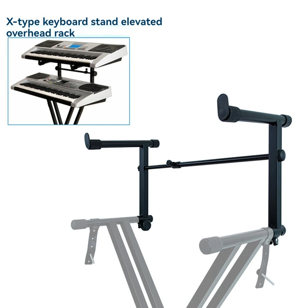 AA90-Adjusted Electronic Piano Second Tiers Stand Piano Keyboard Stand Electric Piano Holder Adjustable Stable Keyboard Rack