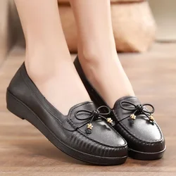 Zapatos De Mujer Women Fashion Black Round Toe Anti Skid Spring & Summer Slip on Loafers Lady Waterproof Rain Work Shoes A252