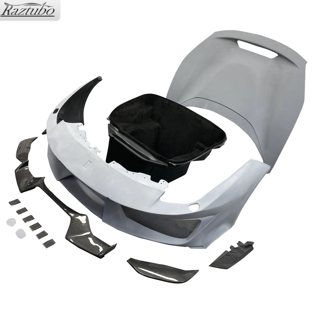 High Quality Pista-style Carbon Fibre Body Kit Bumper Front Lip Hood Trunk for Ferrari 488GTB