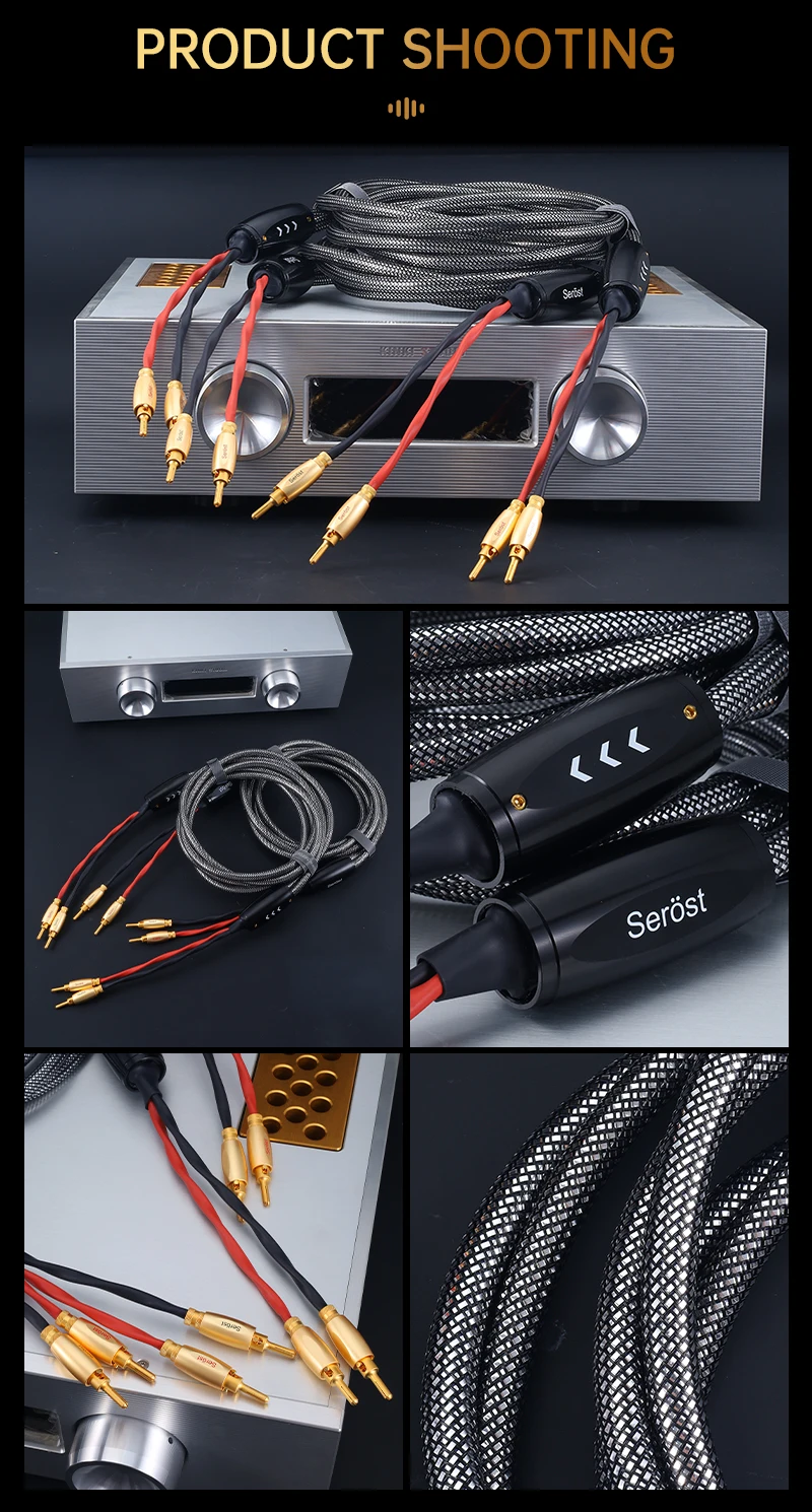 Serost Aurora Hi-END Lautsprecherkabel 6N OCC Graphene Kupfer MPS Arthur mit Bananen- oder Y-Stecker für HiFi-System-Verstärker – Detail 9