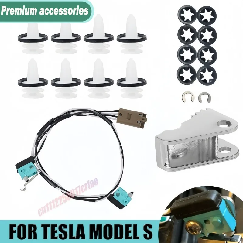 For Tesla Model S 2012 2013-2017 Car Microswitch Harness Door Handle Repair Kit Upgraded Handle Lever Gear Paddle Panel Clips