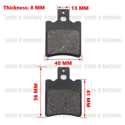 USERX Motorcycle disc brake pad Brakes Front Rear Disc Brake Pads For Scooter High temperature resistance Friction resistance