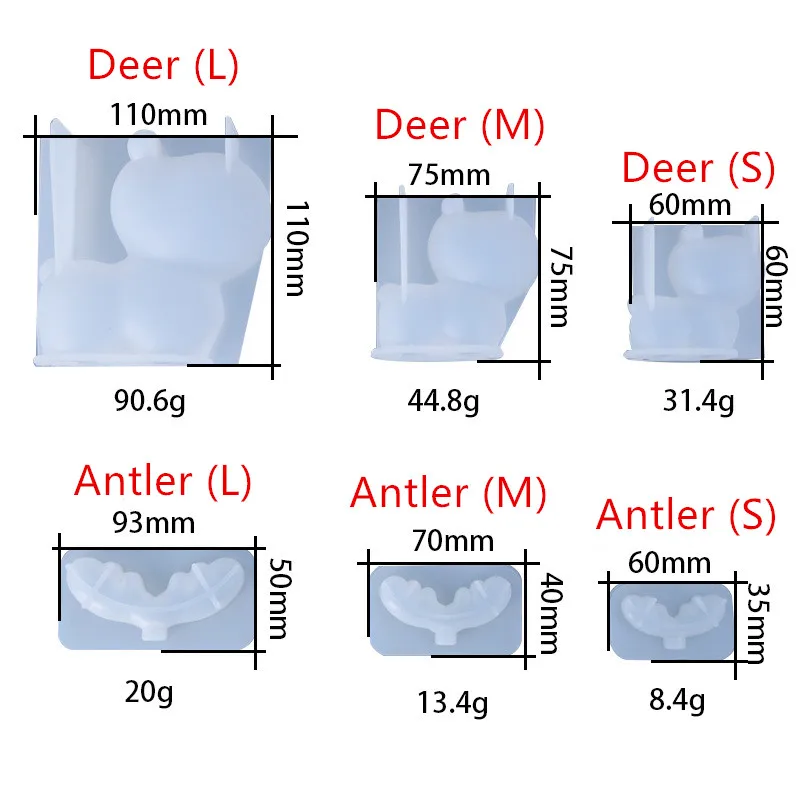 Creative Diy Glue Dripping Mold Handmade Elk Horned Home Table Accessories Epoxy Resin Silicone Molds