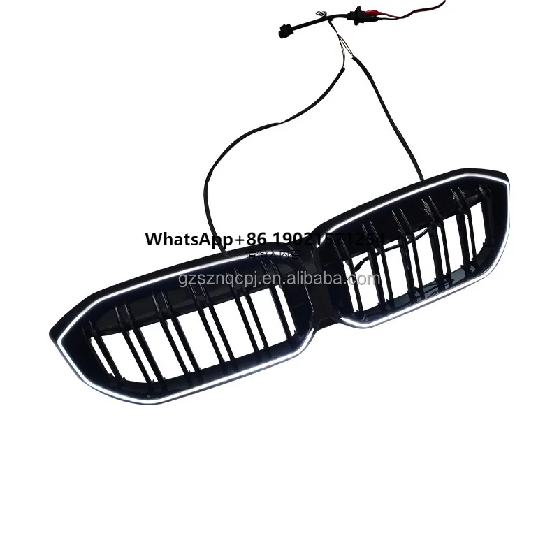 LED ライトグリルフロントグロスブラックボディキット for3 シリーズ G20 2023-2024 フェイスリフトアップグレード自動車外装カーアクセサリー
