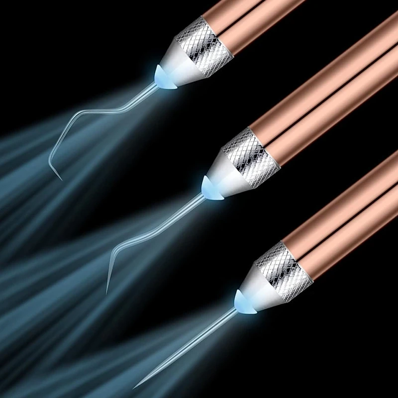 12PCS Weed Control Tool Set Weed Control Tool Aluminum Alloy Set LED Tweezer Pin Hook (Color Random)