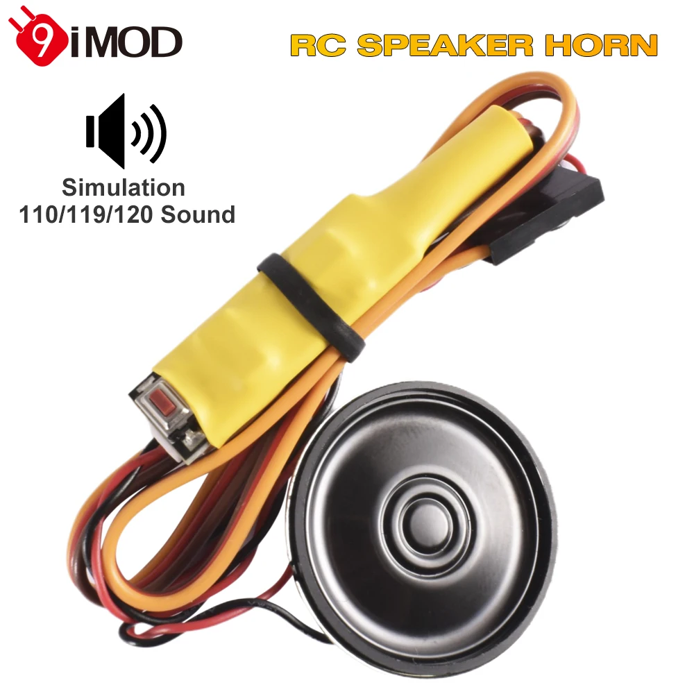 9IMOD RC Car Horn Sound Simulator Speakers Sound Group for 1/10 1/8 RC Car Axial SCX10 Traxxas TRX4 D90 YIKONG Upgrade Parts