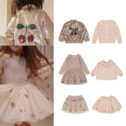 2024 Children Clothes KS Brand Baby Girls Coat Kids Birthday Party Clothes Children Outerwear Girls Tee Cute Baby Girl Clothes