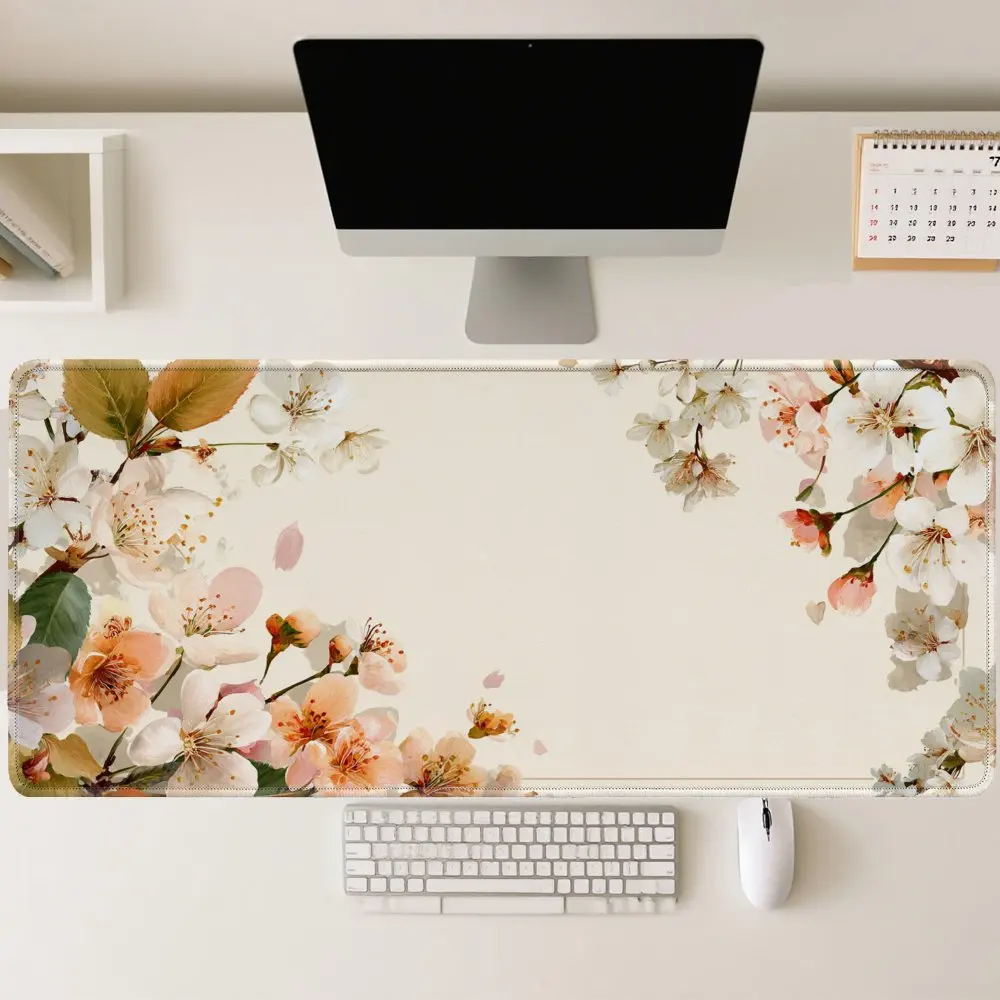 mouse-pad-e-tapete-de-mesa-gamer-extragrande-design-floral-boemio-em-aquarela-com-flor-de-pessegueiro-rosa-para-escritorio-e-gamers