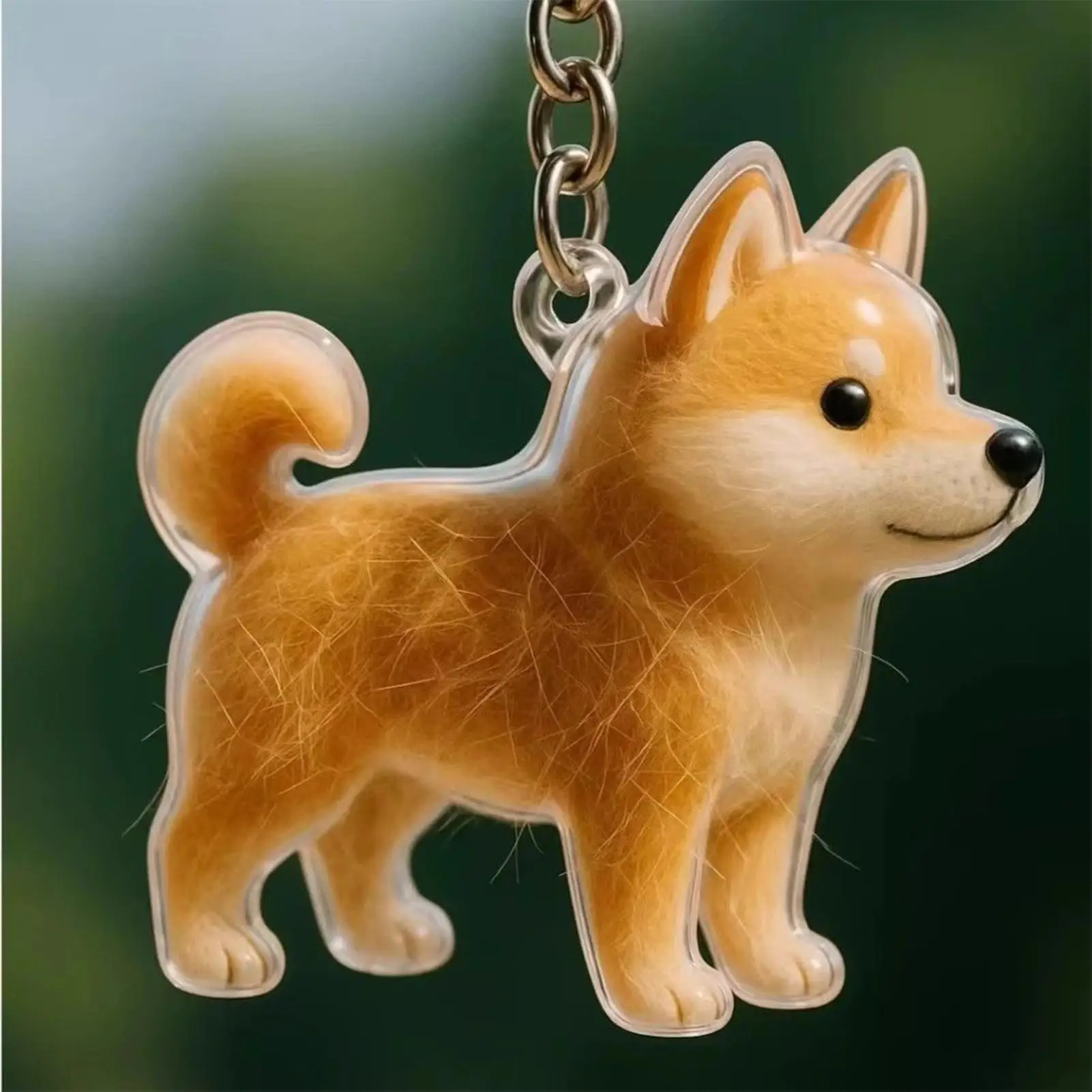 Cute Clear Pet Hair Memorial Capsule DIY Dog Fur Keepsake Pendant for Keychain Puppy Hair Storage Container for Pet Lovers Gift
