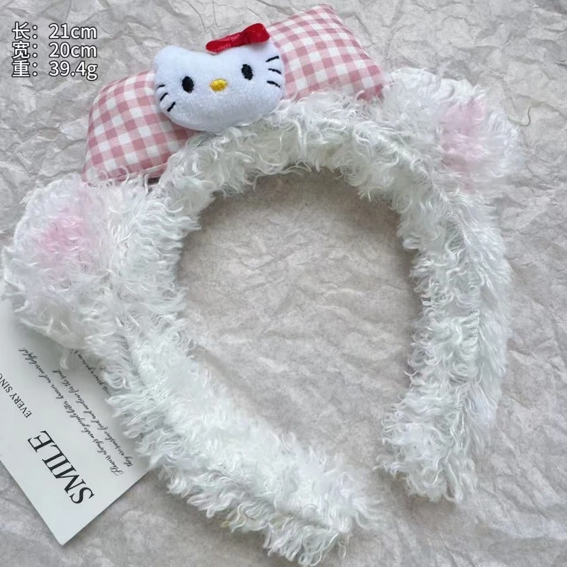 عصابة رأس نسائية لطيفة على شكل قطة من القطيفة، عصابة رأس على شكل فيونكة لغسل الوجه، مكياج وشريط شعر جميل مضغوط