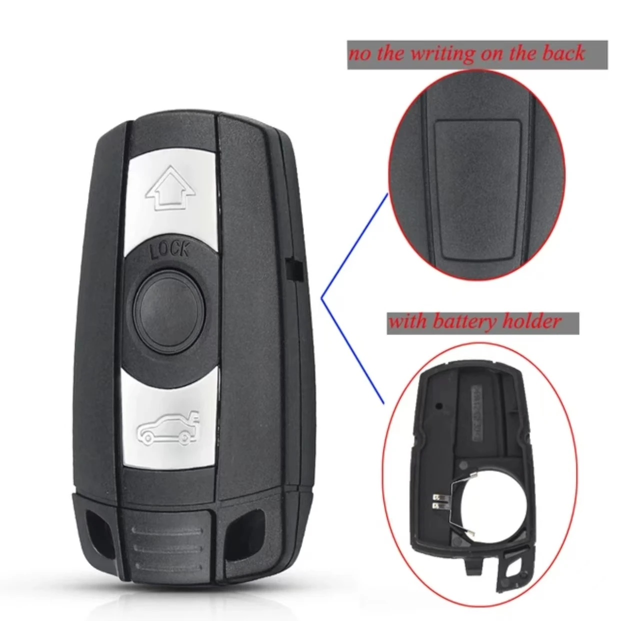 Jingxin Car Key Shell For BMW E90 E91 E92 E60 E70 E71 E72 E82 E87 E88 E89 1 3 5 6 Series Auto Smart Replace Blank Case With logo