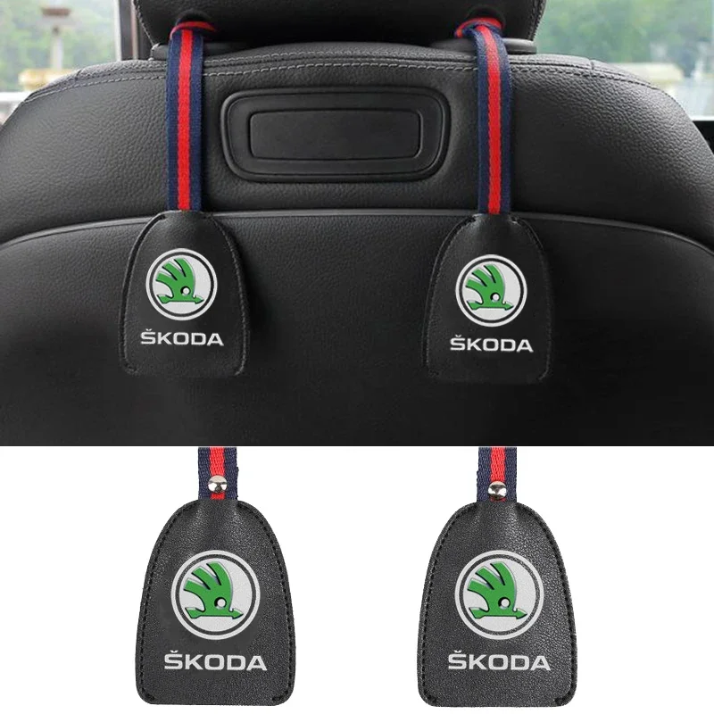 

Крючки для хранения спинки автомобильного сиденья, сумки, портативная вешалка для Skoda Logo Rapid Octavia Fabia Superb 2 3 VRS Yeti Kodiaq Karoq, аксессуары