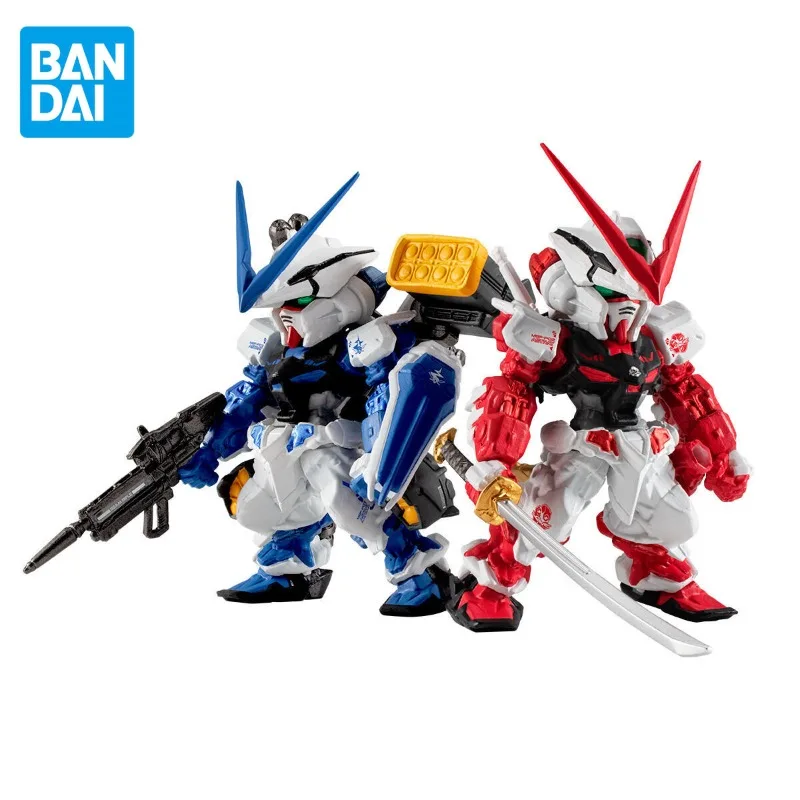 BANDAI Original Shokugan PB GUNDAM Anime Figure CONVERGE Red Blue Suit Action Figure Toys for Kids Children Birthday Gifts