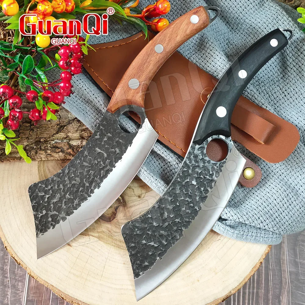 Handmade Forged Kitchen Knifes Full Tang Cleaver Boning Knives Meat Fish Knife Slicing Chef Butcher Cooking Knife