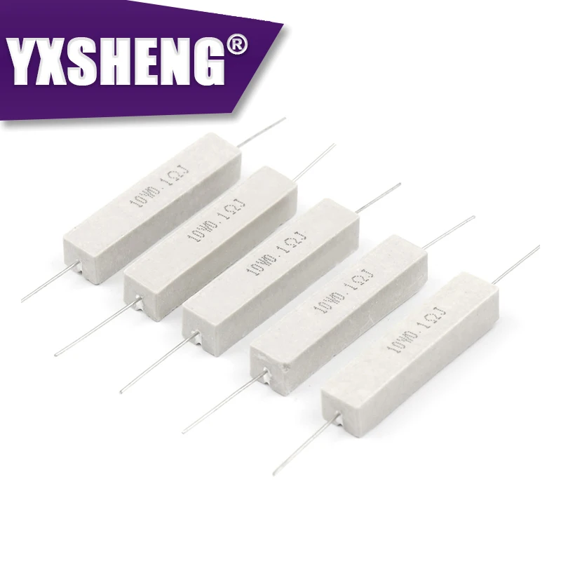 Résistance au ciment 10W 1R 2R 3R 5R 8R 10R 15R 20R 25R 47R 100R 1K 2K 10K Ohm, 10 pièces, résistance 5% ~