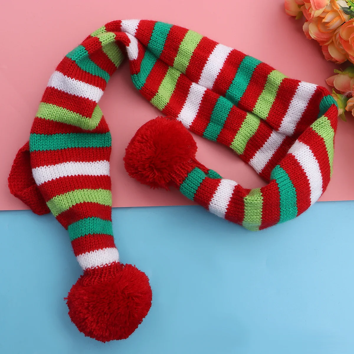 

Christmas Pet Scarf Stripe Pattern Puppy Cat Scarf Comfortable Hardwearing for Dogs Small Pets Holiday Party Photo Session